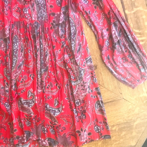 ✨SOLD✨Red Floral Free People Flowy Dress - Picture 3 of 7